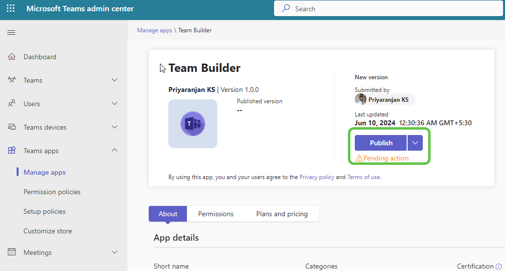 Publish App